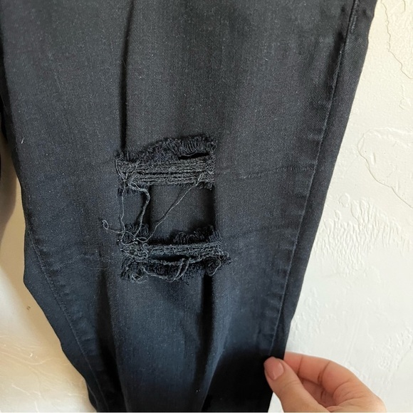 Flying Monkey Black Low Rise Distressed Skinny Denim Jeans - Picture 5 of 10